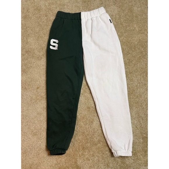 Hype Pants - Hype And Vice Michigan State Spartans Sweatpants Womens S‎ Green White Joggers